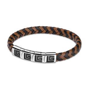 Guy Laroche Brown Leather Bracelet GLAGB0000202