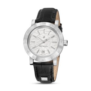 GUY LAROCHE Alex Black Leather Silver Dial GLWGA0000129