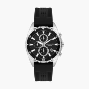 Lee Cooper Black Rubber Black Dial For Men