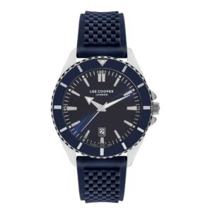 Lee Cooper Garrison Dark Blue Rubber Dark Blue Dial For Men